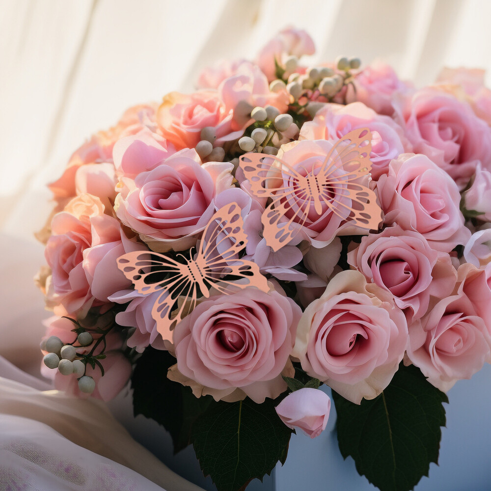 48Pcs Packaging Decorative 3D Butterflies Stickers for DIY Decor Gift