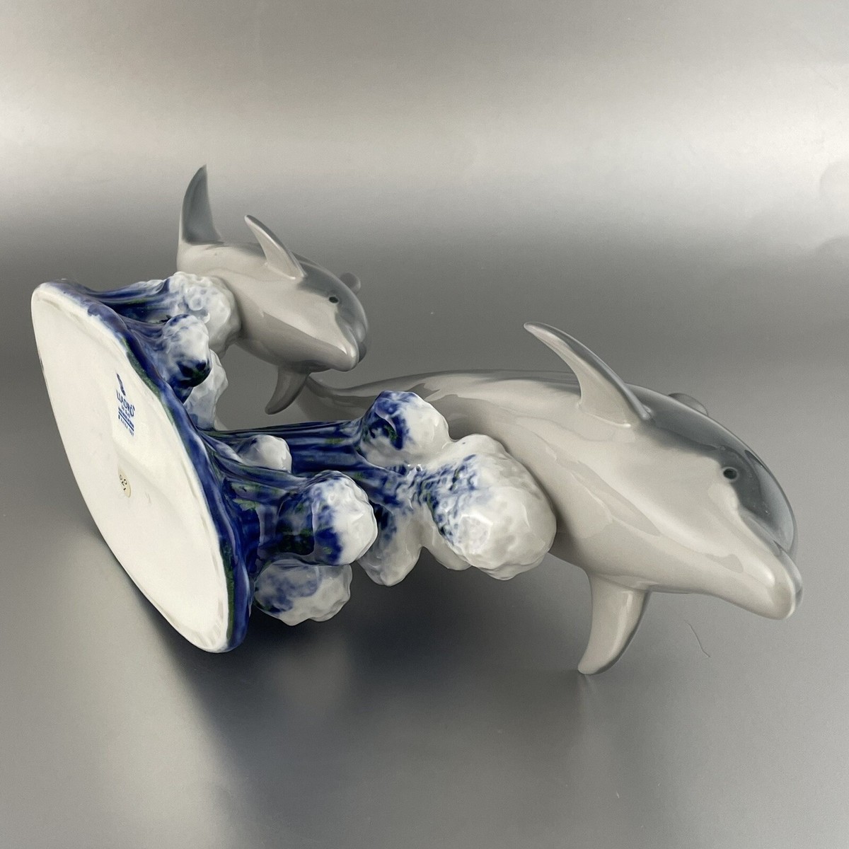 Lladro A Swimming Lesson Dolphins Figurine 6470 with Box Retired