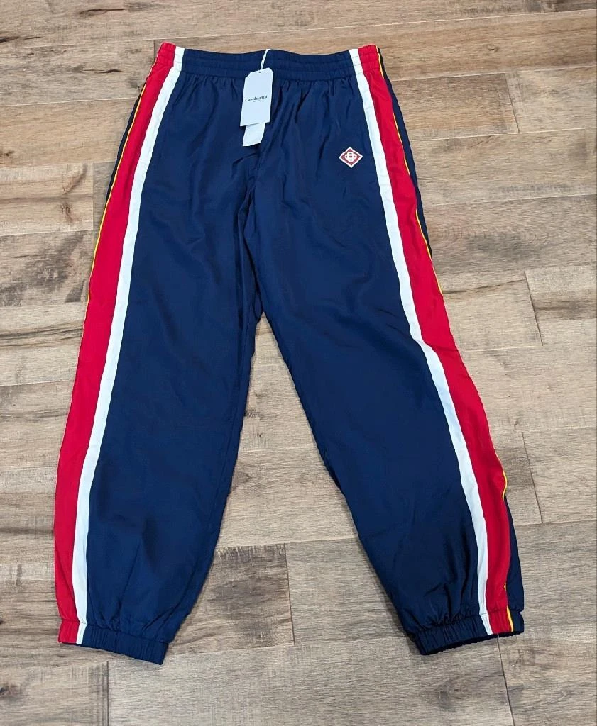 Navy red track pants sale