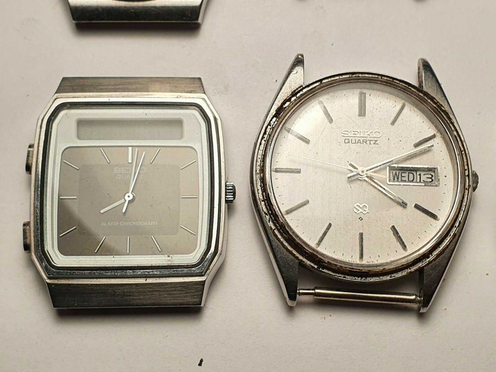 Vintage SEIKO watches quartz lot rare models spares or repair lot 8 x