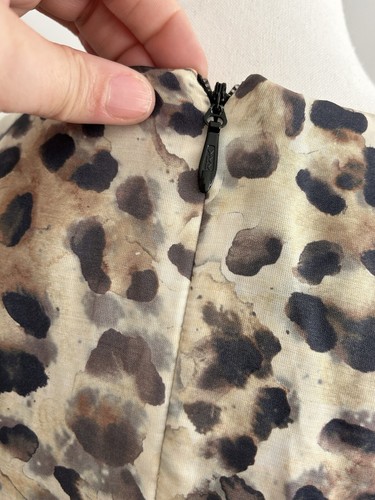Aje Size 10 Leopard Print Cowl Neck Wrap Midi Sleeveless Dress - Picture 8 of 18