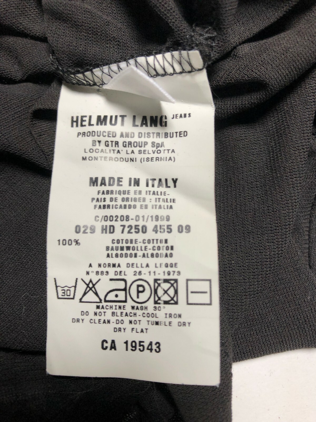 HELMUT LANG BLACK TEE WITH SLIT SLEEVE   (RARE 1999 COLLECTORS EDITION ) image 4