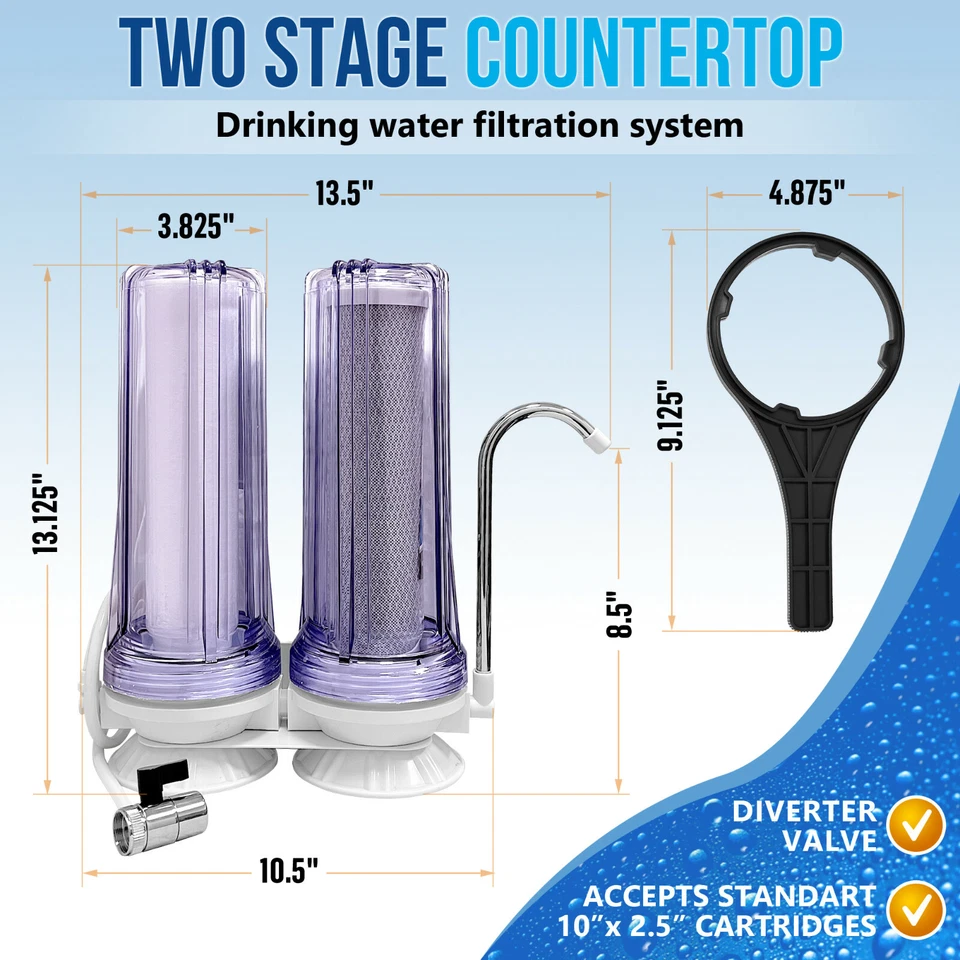 Dual Countertop Water Filtration Unit: and Yearly Supply of Filters - Image 3 of 4