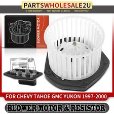 Front HVAC Heater Blower Motor & Resistor Kit for Chevrolet C1500 GMC Cadillac