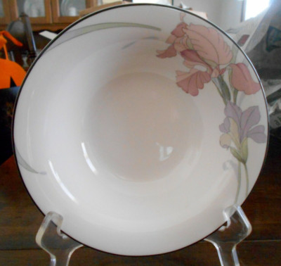 Cafe Du Soir Cereal Soup Salad Bowl (s) 7'' Noritake New Decade White Grey Pink !