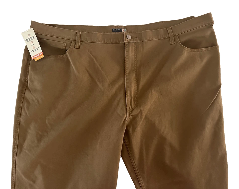 Dockers Tan Jean Cut Classic Fit 5 Pocket Pant Size W52 X L34 - Image 3 of 3