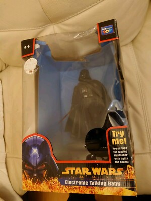 1996 Thinkway Toys Star Wars - Darth Vader - Light Up Music Spardose Neu in OVP