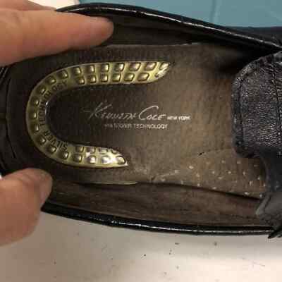 Kenneth Cole NY DRIVE HoME Mens Size 9.5 Black Leather Slip  display picture 2