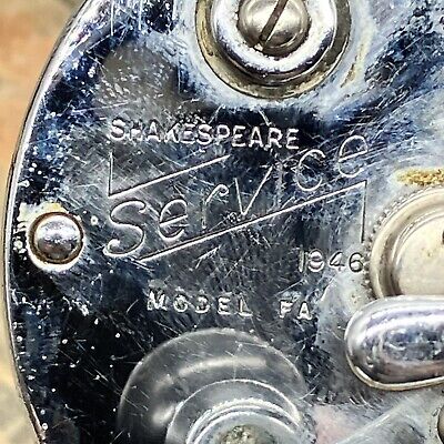 Shakespeare Service 1946 M Model FA Silver Fishing Reel USA Shakespeare Service 1946 M Model FA Silver Fishing Reel USA