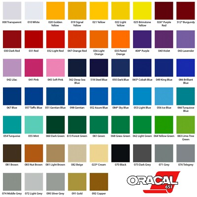 A4 Vinylblätter - Oracal 651 - selbstklebend - glänzend Polymer - Kamee Cricut