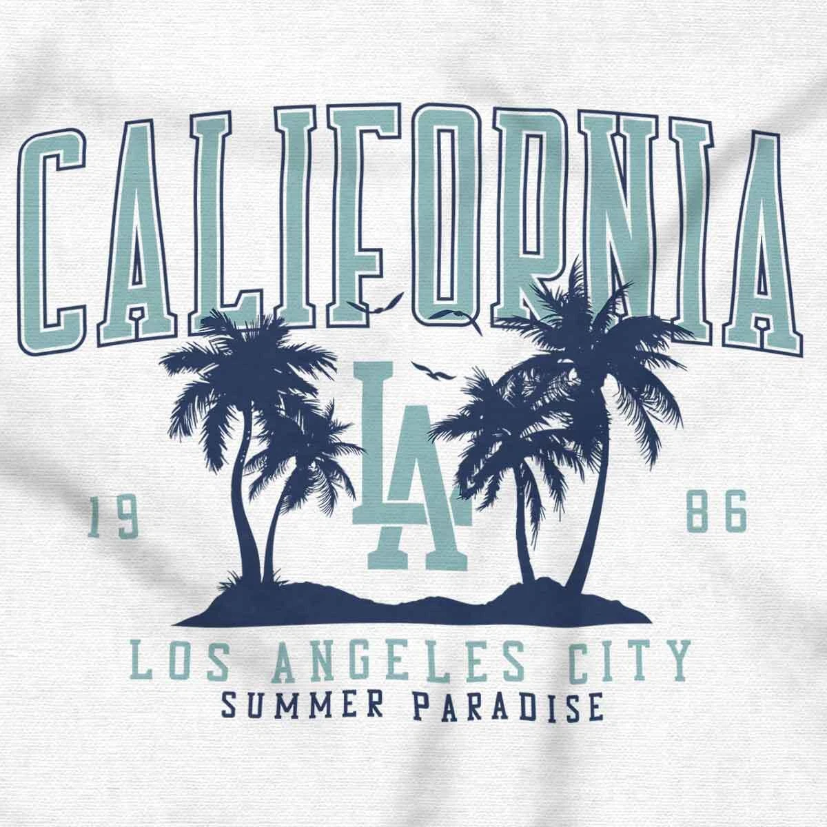 PALM ANGELS Felpa con cappuccio LA California Los Angeles 1986 Palm Trees uomo donna