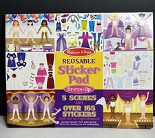 Melissa  Doug Reusable Sticker Pad Dress Up 5 Scenes Over 165 Stickers