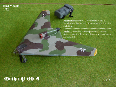 Gotha P.60 A Nurflügeljäger          1/72 Bird Models Resinbausatz / resin kit