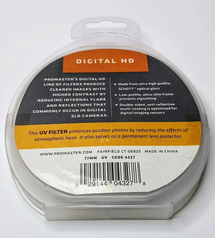 Genuine ProMaster 77mm UV Digital HD Glass Lens Filter Japan 77 mm Glass Safety - Image 2 of 2