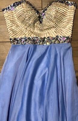 SHERRY HILL Evening Prom Homecoming DRESS Periwinkle Blue T0NS Of CRYSTALS Sz 8 | eBay SHERRY HILL Evening Prom Homecoming DRESS Periwinkle Blue T0NS Of CRYSTALS Sz 8 | eBay