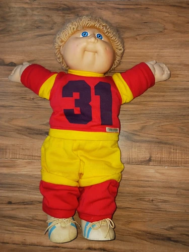 Vintage Cabbage Patch Kid 1982 #31 Outfit Blonde Hair Blue Eye Boy Doll Robers