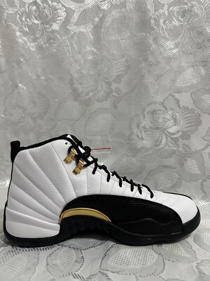 AIR JORDAN 12 RETRO 11.5 WHITE METALLIC GOLD TAXI CT8013 170 BLACK