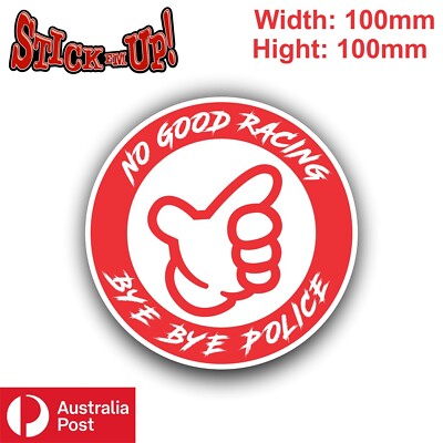 No Good Racing Sticker Bye Bye Police OSAKA KANJO JDM Drift Knight ...