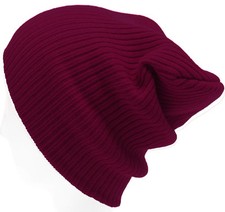 Mens Ladies Knitted Woolly Winter Slouch Beanie Hat Cap One Size skateboard