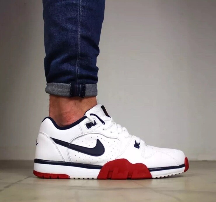 Nike Cross Trainer Low White Obsidian Gym Red UK Size 11 ✓ FREE