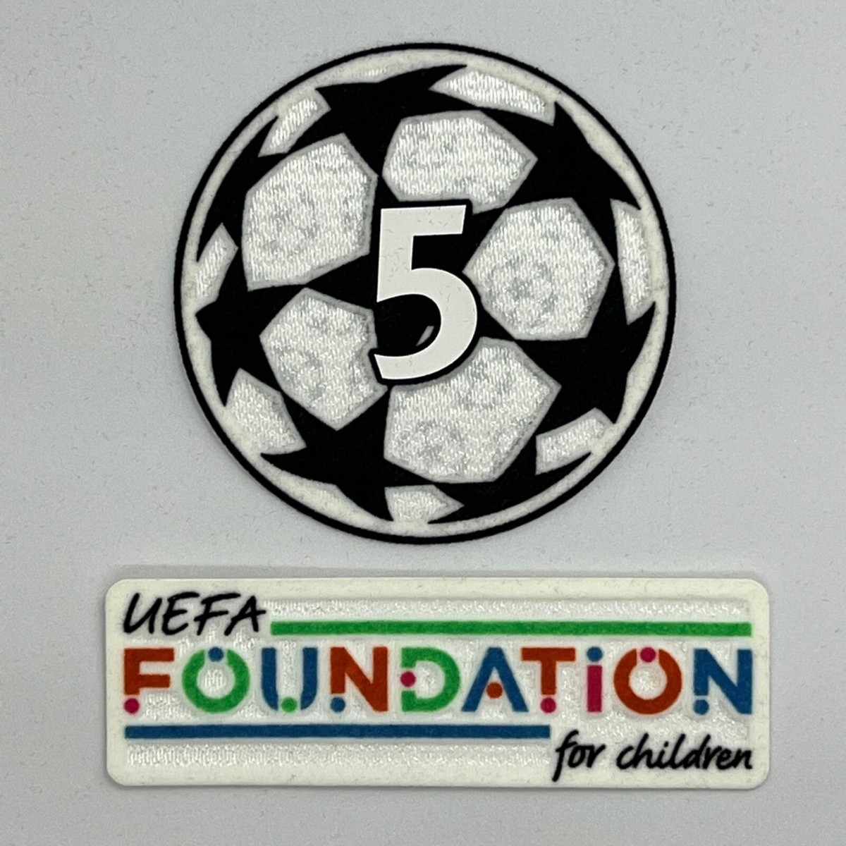 Lot De Patches PSG : Starball + UEFA Foundation 10 Ans + étoile + Match Details Finale