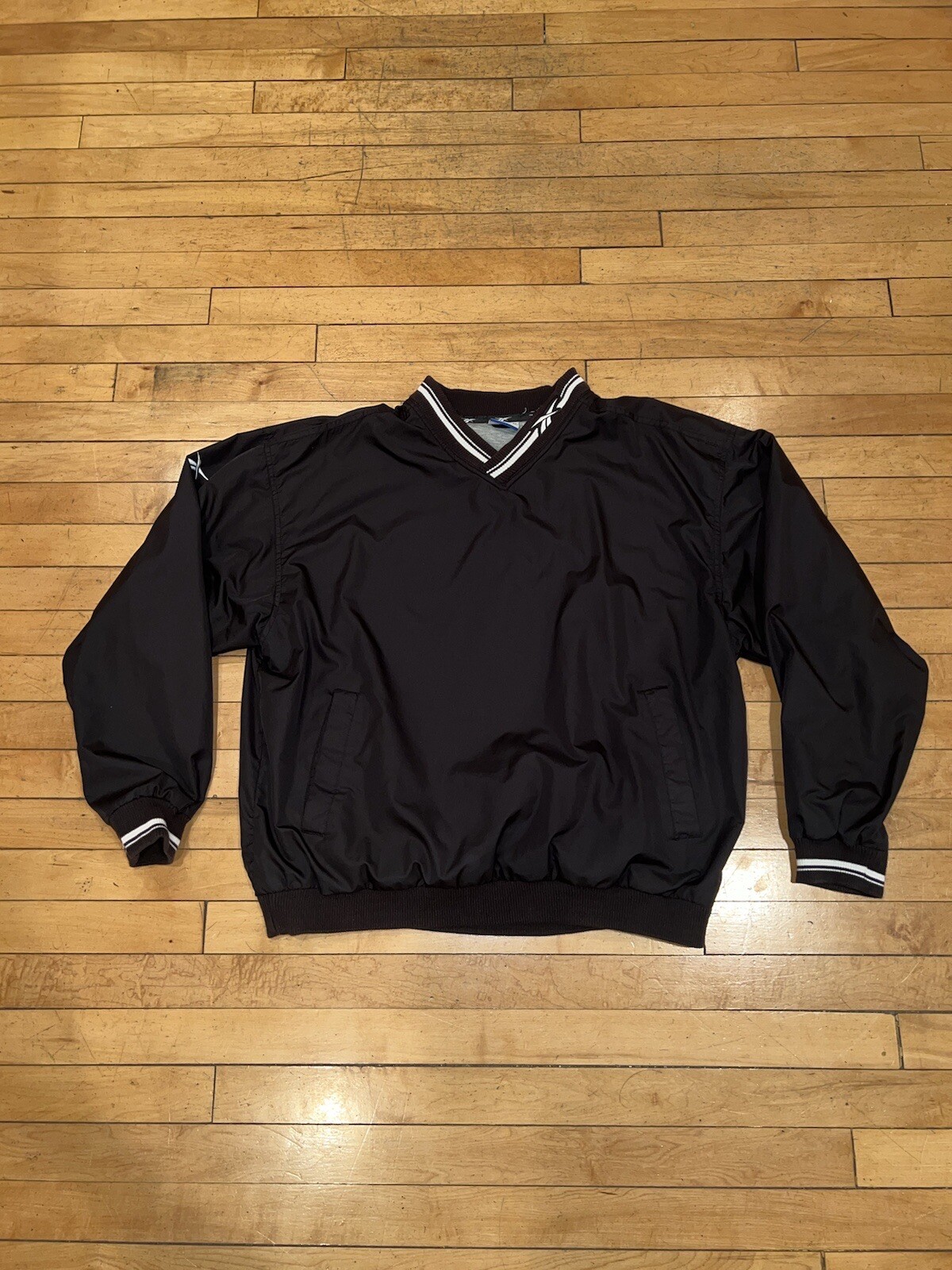 FILA Giacca pullover Reebok Bianco Nero Maniche Lunghe Poliestere Frangivento Uomo L