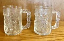 2 VTG 1995 McDonald's Batman Forever Batman Robin Glass Mugs