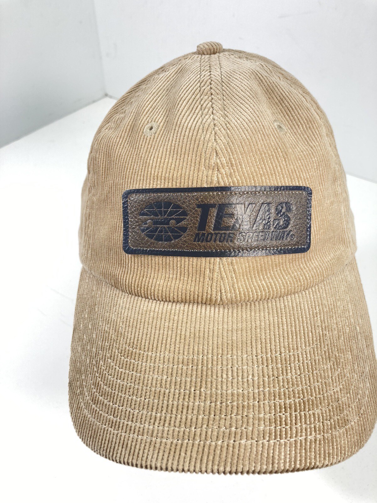 Texas Motor Speedway Hat Cap Unisex Adjustable Strapback Corduroy Beige NASCAR