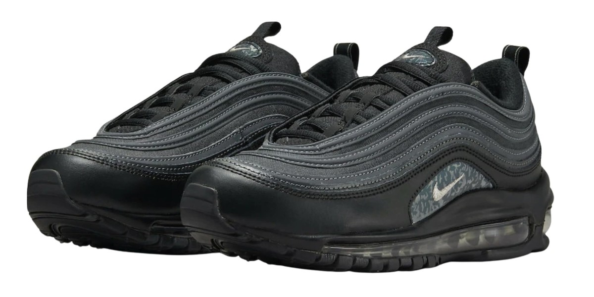 靴 NIKE W AIRMAX97 BLACK/25.5cm Nike Air Max 97 Black/Metallic Pewter-Anthracite Running