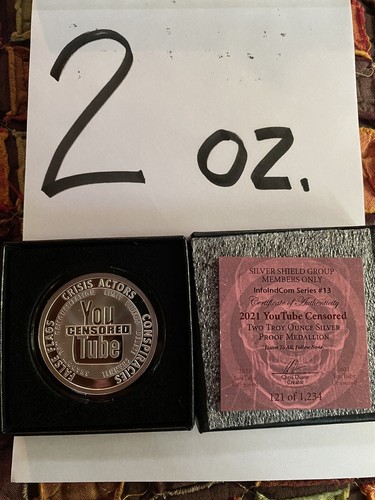 SILVER SHIELD 2021 2oz YouTube Censored. This Is the 2 Oz. Proof!!! No Reserve!!