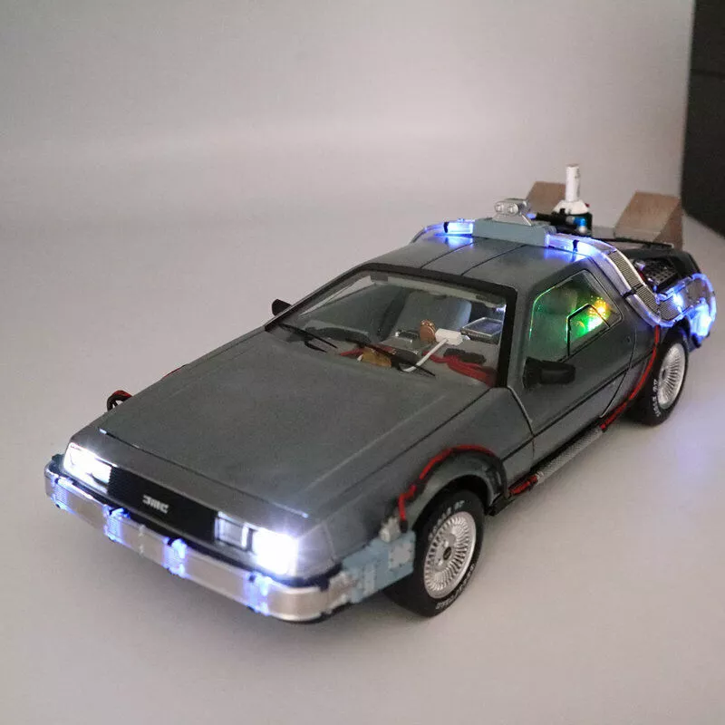 Hot Wheels 1 18 Super Elite Back To The Future Time Machine WITH LIGHT SOUND