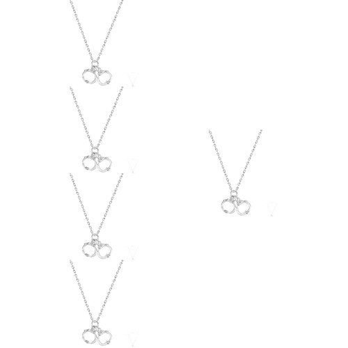 5 Count Ringhalter Halskette Halsketten Street-Retro-Handschellen-Halskette - Bild 3 von 12