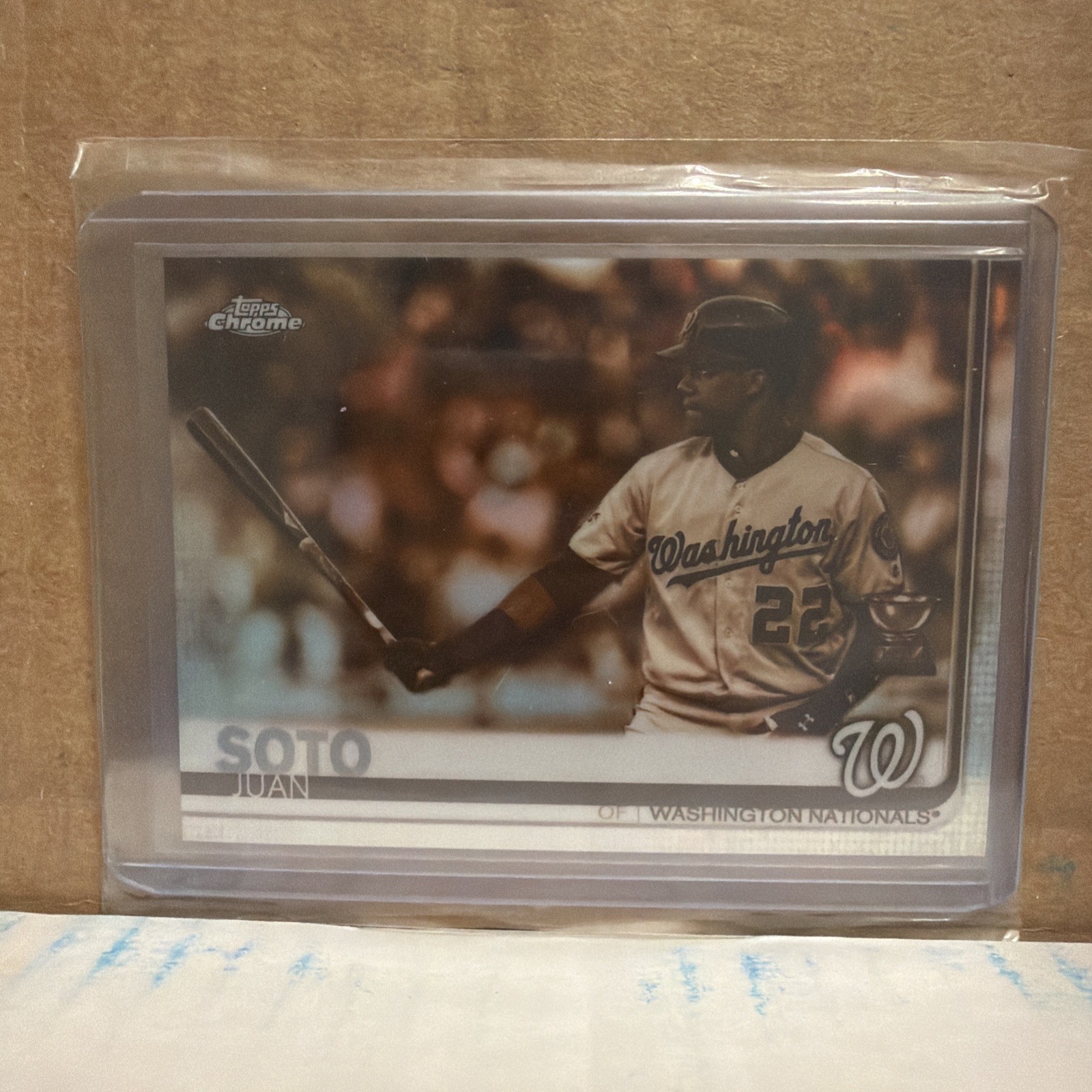 2019 Topps Chrome Juan Soto Sepia Refractor #155 Nationals