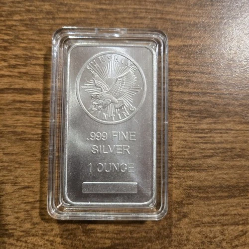 1 oz Sunshine Mint .999 Fine Silver Bar Mint Mark SI Sealed