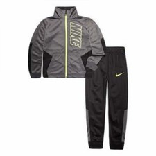 Nike Boys 2-piece Colorblock Full Zip Hoodie And Jogger Pants Size 4T Black/Grey
