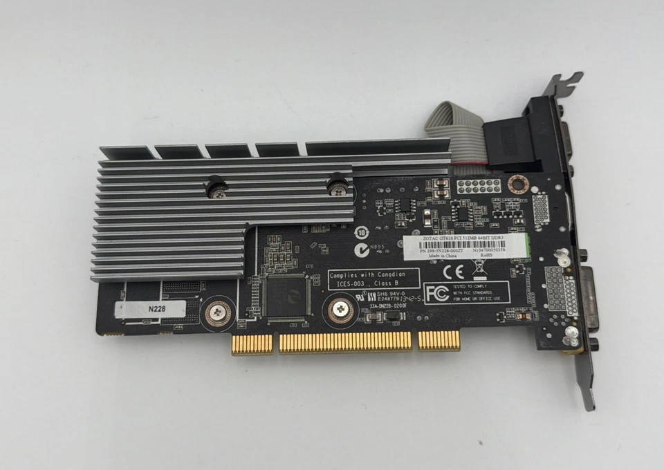Zotac Nvidia GeForce GT 610 512MB 64BIT GDDR3 PCI Graphics Card ZT-60604 - Image 3 of 4