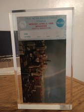 NCAA Finals Championship And Final Four 1989 Ticket in Sealed Glass Case. NICE!!