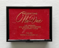 Nu-Vue Playing Cards Two Redi-Slip Decks With Case Mid-Century Modern COMPLETE
