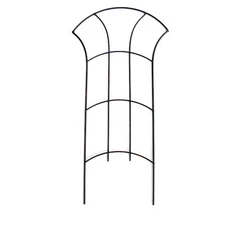 12" x 24" Black Steel Garden Trellis for Climbing Plants, Roses, Cucumbers