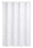 Duschvorhang Textil Bxh 180X200Cm Roses Weiß Vorhang Dusche Wanne