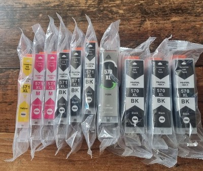 10x XL Druckerpatronen für Canon PGI-570 CLI-571 XL   Sparset   NEU & OVP