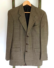Savoy Taylors Guild Vintage Wool Jacket Made In England  Light Brown Size 40