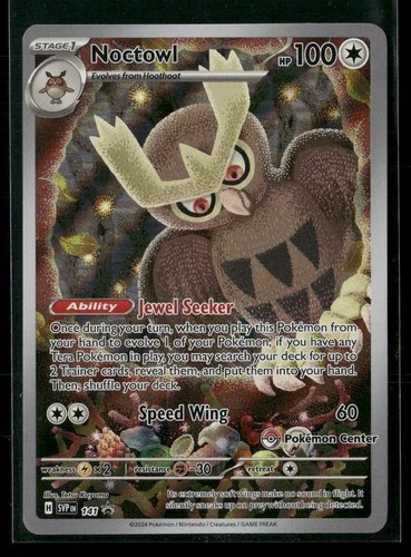 Pokemon Card - Noctowl SVP141 Black Star Promo 141 Pokemon Center Exclusive