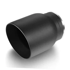  3" Inlet Universal Exhaust Tip, 4" Outlet - 5" Long Double Wall 3“x4"x5" Black