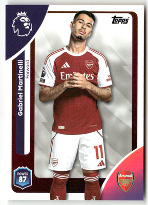 Topps Premier League 2025-26 Soccer No. 13 Gabriel Martinelli