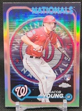 2024 Topps Chrome Jacob Young  Lightboard Logo Rookie SSP Case Hit Card #264. rookie card picture