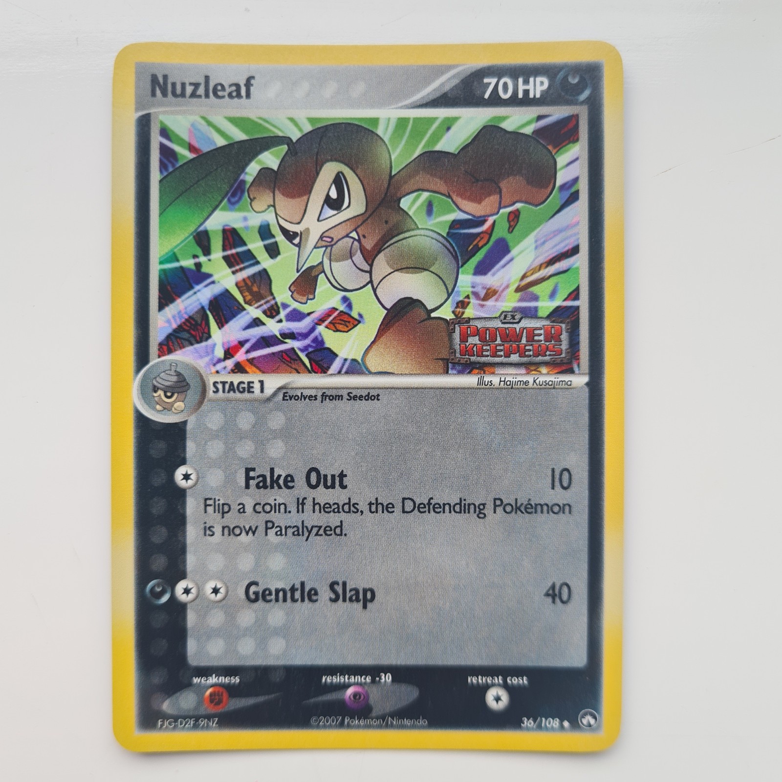 Nuzleaf 36/108 Uncommon Stamped Reverse Holo EX Power Keepers Pokemon NM
