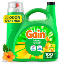 (3 pack) Gain Liquid Laundry Detergent, Island Fresh Scent, 132 fl oz, 100 Load 0.11 per gallon