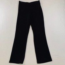 Chico's Travelers Classic Pants Women Pull On Stretch Black Size 1 Regular M/8 