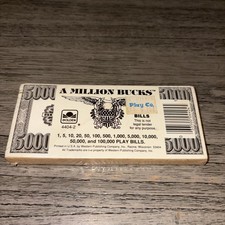Vintage Late 1980's A Million Bucks Play Money Western Publishing Golden Books